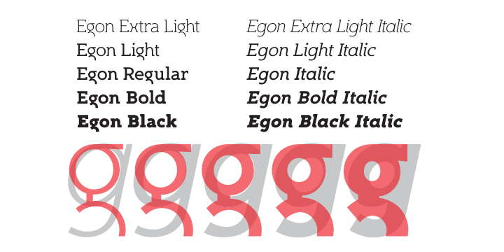 Przykład czcionki Egon Black Italic
